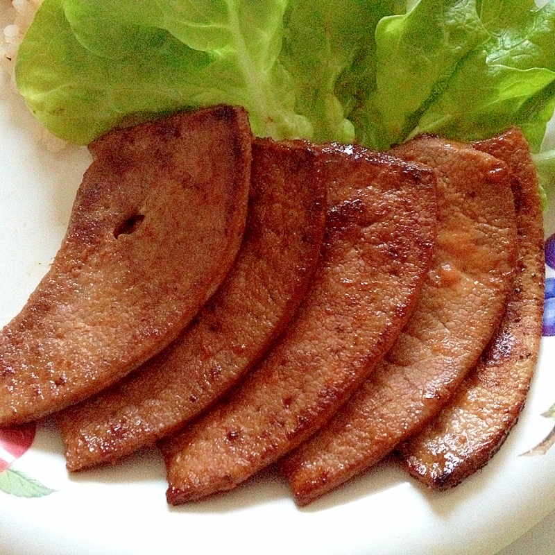 鉄分 ♪ 豚レバースライスのケチャップ焼き♪