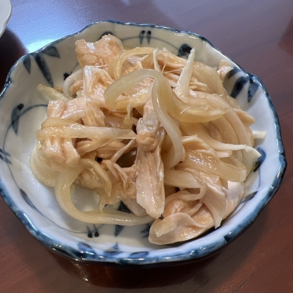 ササミと新玉ねぎの和え物