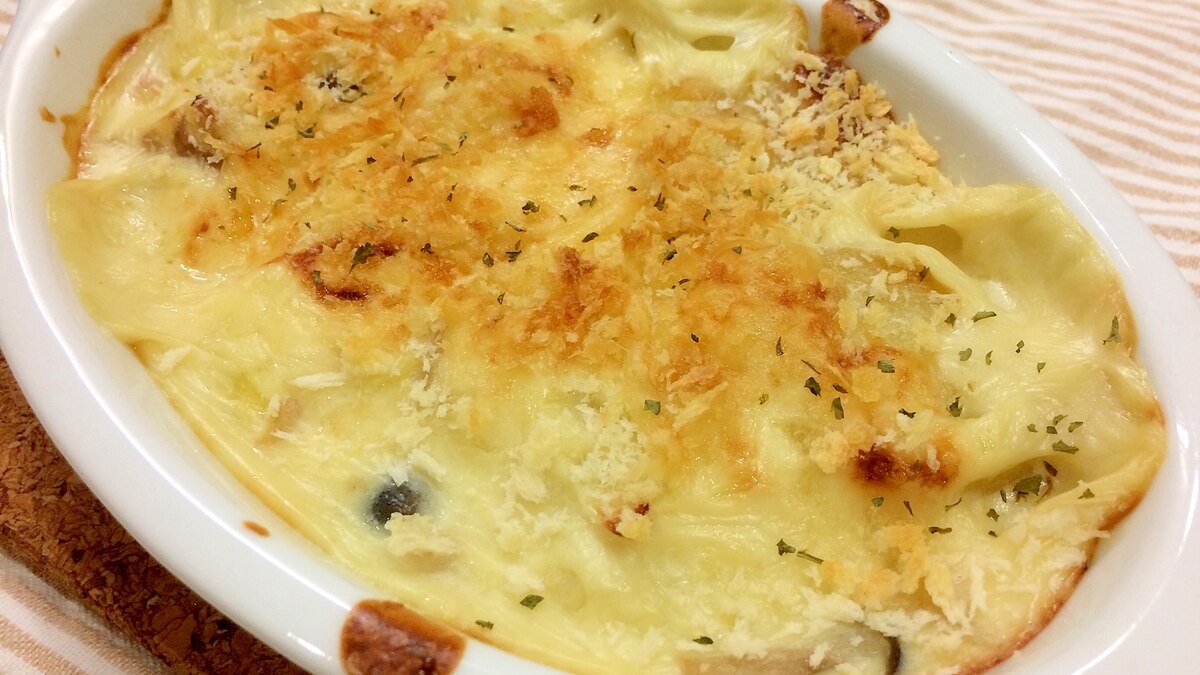 ひと手間でカリッとおいしい タラのポテトグラタン レシピ 作り方 By Fujimon58 楽天レシピ ひと手間でカリッとおいしい タラのポテトグラタン レシピ 作り方 By Fujimon58 楽天レシピ