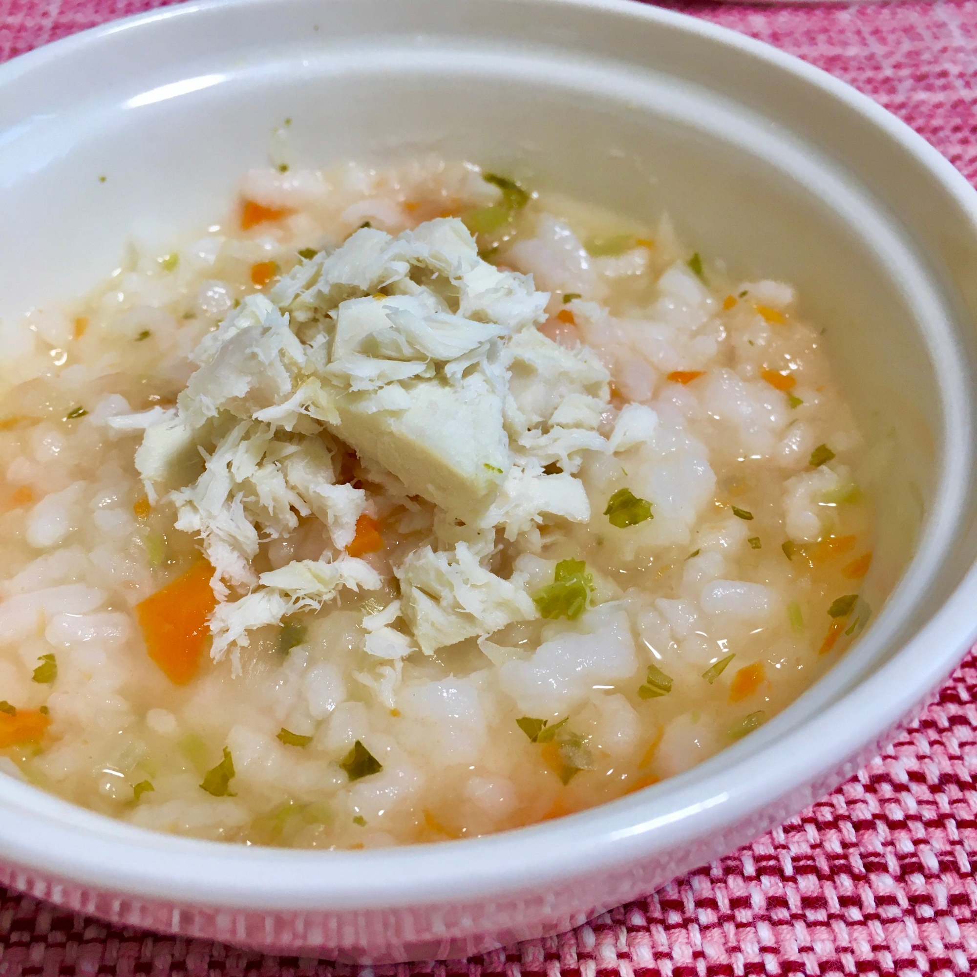 離乳食中期 後期 野菜たっぷりまぐろ粥 便秘 レシピ 作り方 By Himamama 0401 楽天レシピ