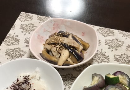 茄子とエリンギ、食感の違いが良いですね♪ ご飯が進みました。ごちそうさまでした☆