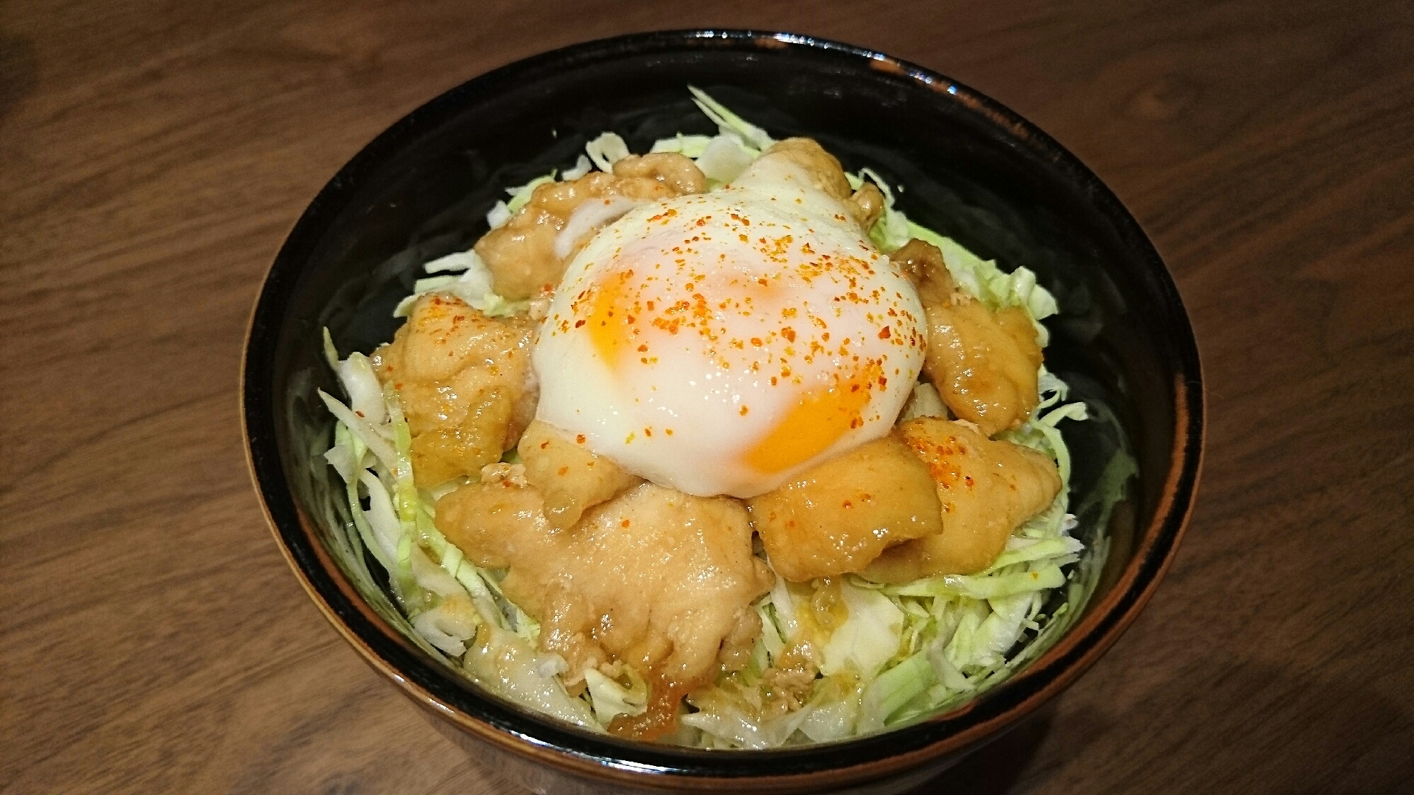 節約レシピ★鶏むね肉のてりたま丼