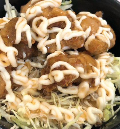 残った唐揚げで直ぐ出来るから揚げ丼！