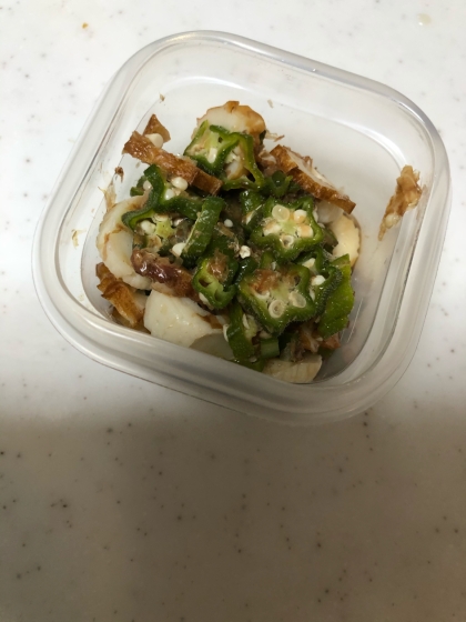 おくらとちくわの和え物