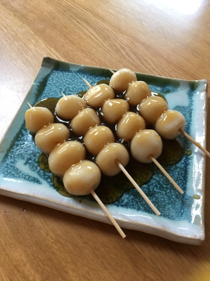 豆腐入りみたらし団子、作りました☆
美味しくて、子どもも私もパクパクでした！
お友達にも勧めてみます^_^