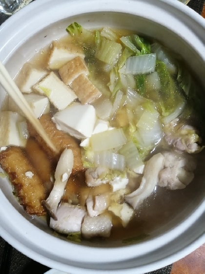 【つけ麺の達人アレンジ】野菜づくしのホルモン鍋