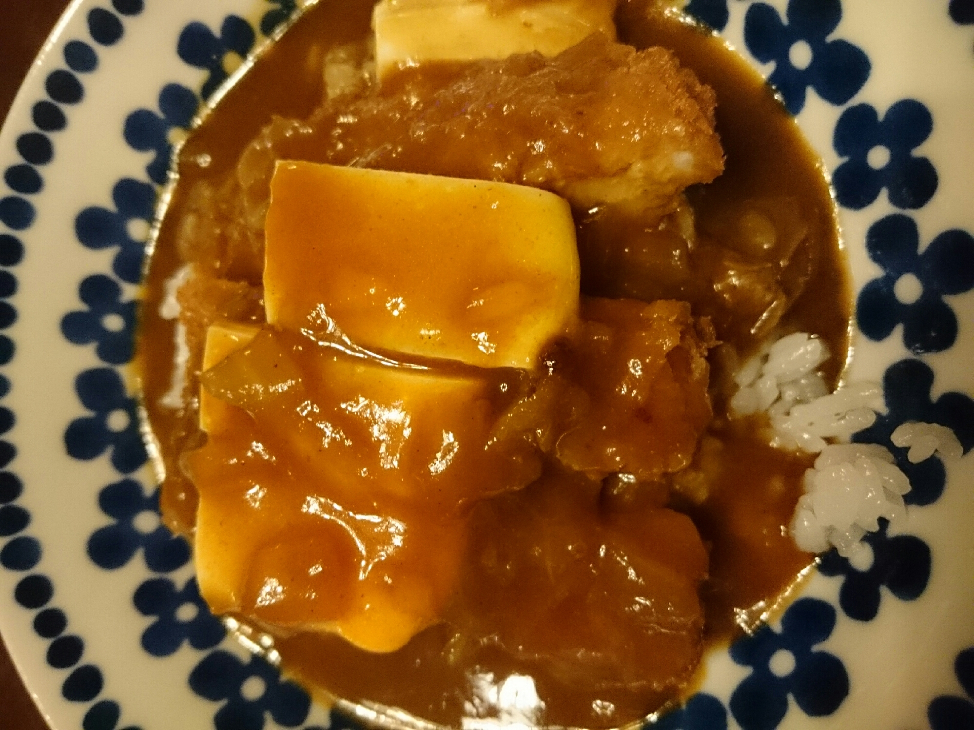 残りポトフでカツカレー丼