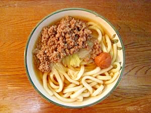 豚ひき肉そぼろうどん