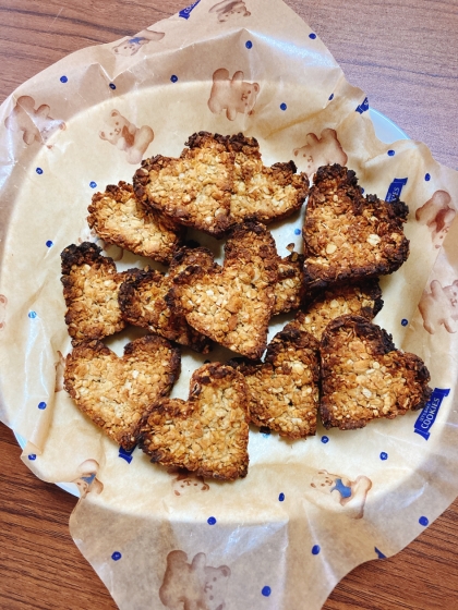 ちょっと焦がしてしまいましたが、ザクザク食感がクセになりそうw
甘さ控えめで美味しかったです！