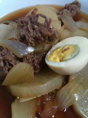 めんつゆで簡単!大根と牛肉の煮物