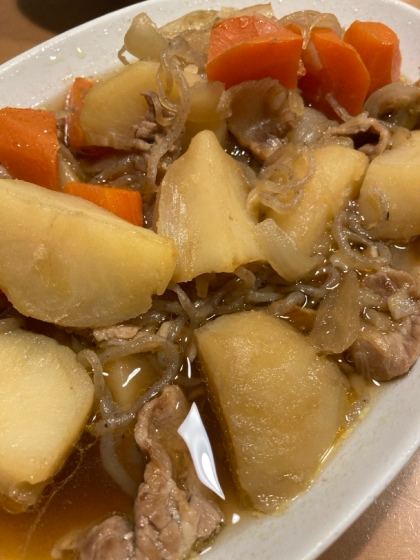 新じゃがで肉じゃが