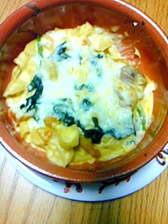 簡単、米粉でかぼちゃグラタン