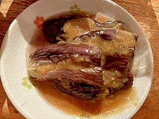 ナスの甘酢味噌のせ
