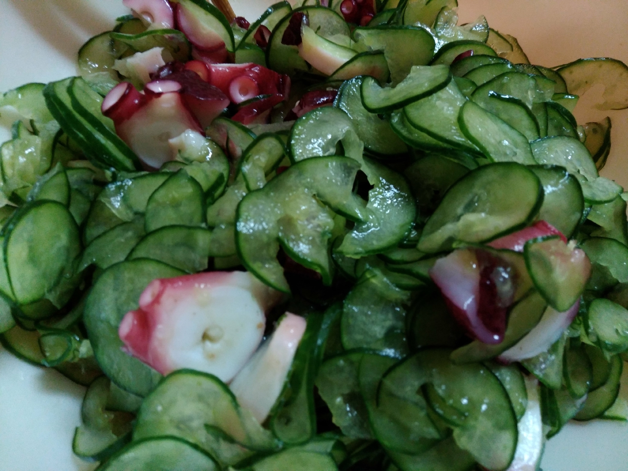 タコときゅうりの和え物