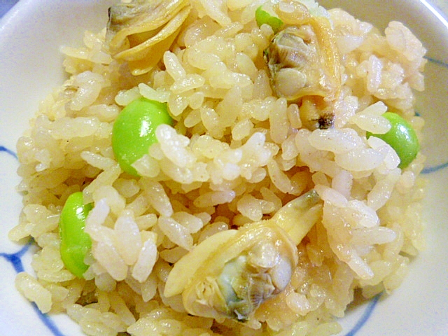 簡単 あさりと枝豆の炊き込みご飯 レシピ 作り方 By みずたまsweet 楽天レシピ