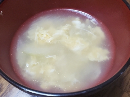 簡単！紫玉ねぎを使った、たまごスープ！
