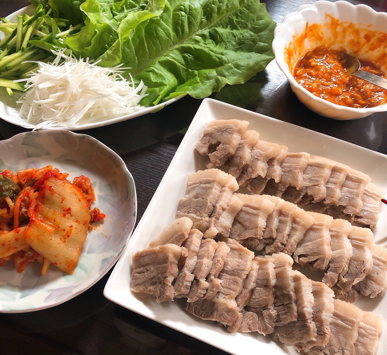 しっとりヘルシーポッサム 茹で豚 韓国料理 レシピ 作り方 By Kaaaano 楽天レシピ