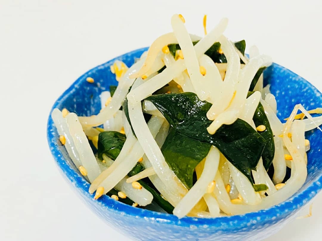 レンジでチンしてあえるだけ　簡単もやしナムル