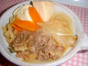 無水☆圧力なべで，時短・簡単！肉豆腐