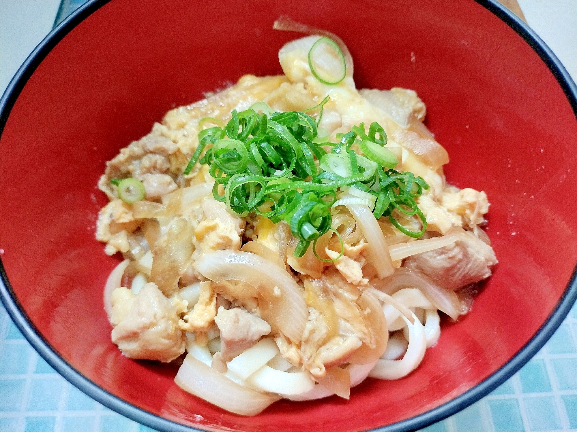 すき焼きのタレで簡単♪親子うどん