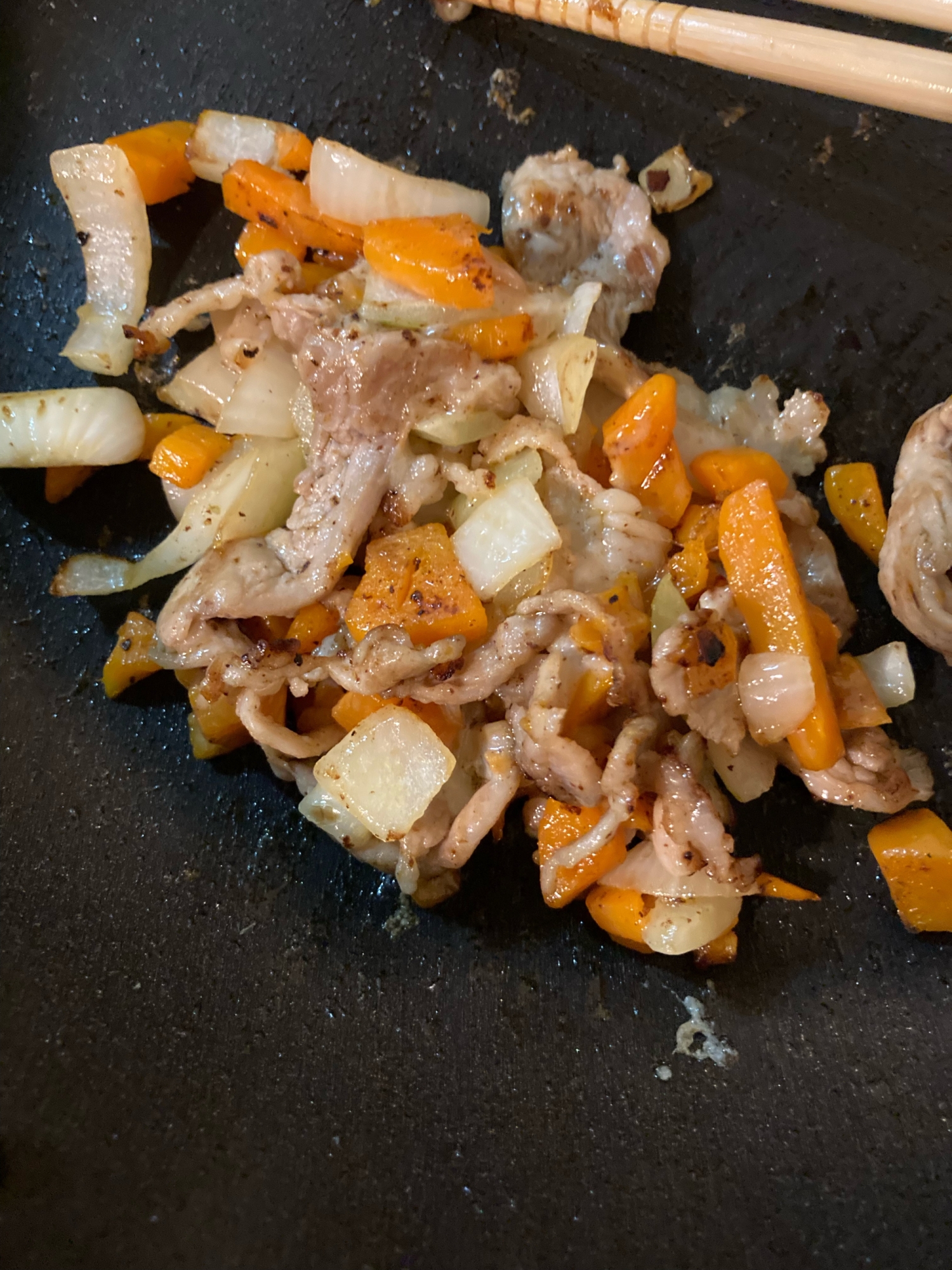 完了期〜☆1歳の娘が大喜び！豚肉と野菜のチーズ焼き