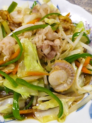 ホタテ豚肉野菜炒め レシピ 作り方 By Leopoo 楽天レシピ