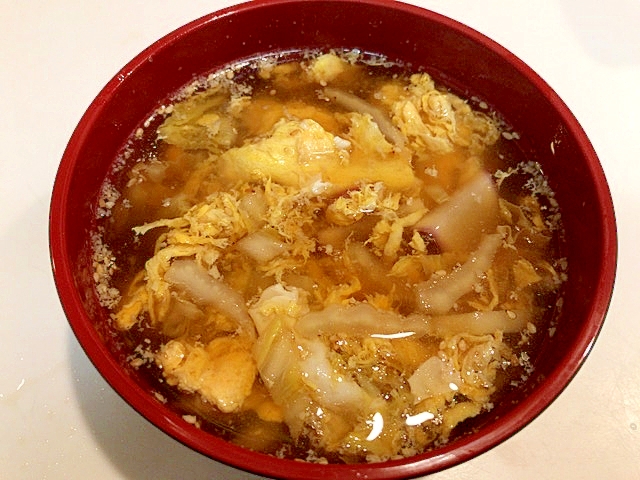 朝ごはんにどうぞ☆赤かぶと白菜のスープ