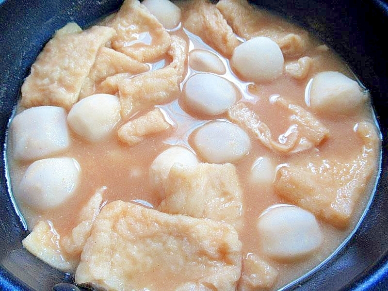 里芋と油揚げの甘味噌煮