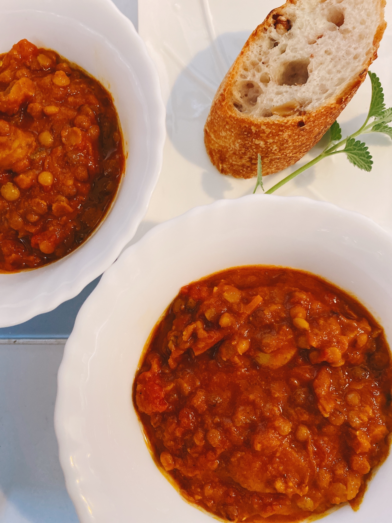 レンズ豆とソーセージの簡単カレー
