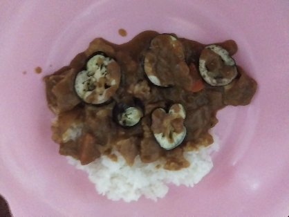 茄子のポークカレー。