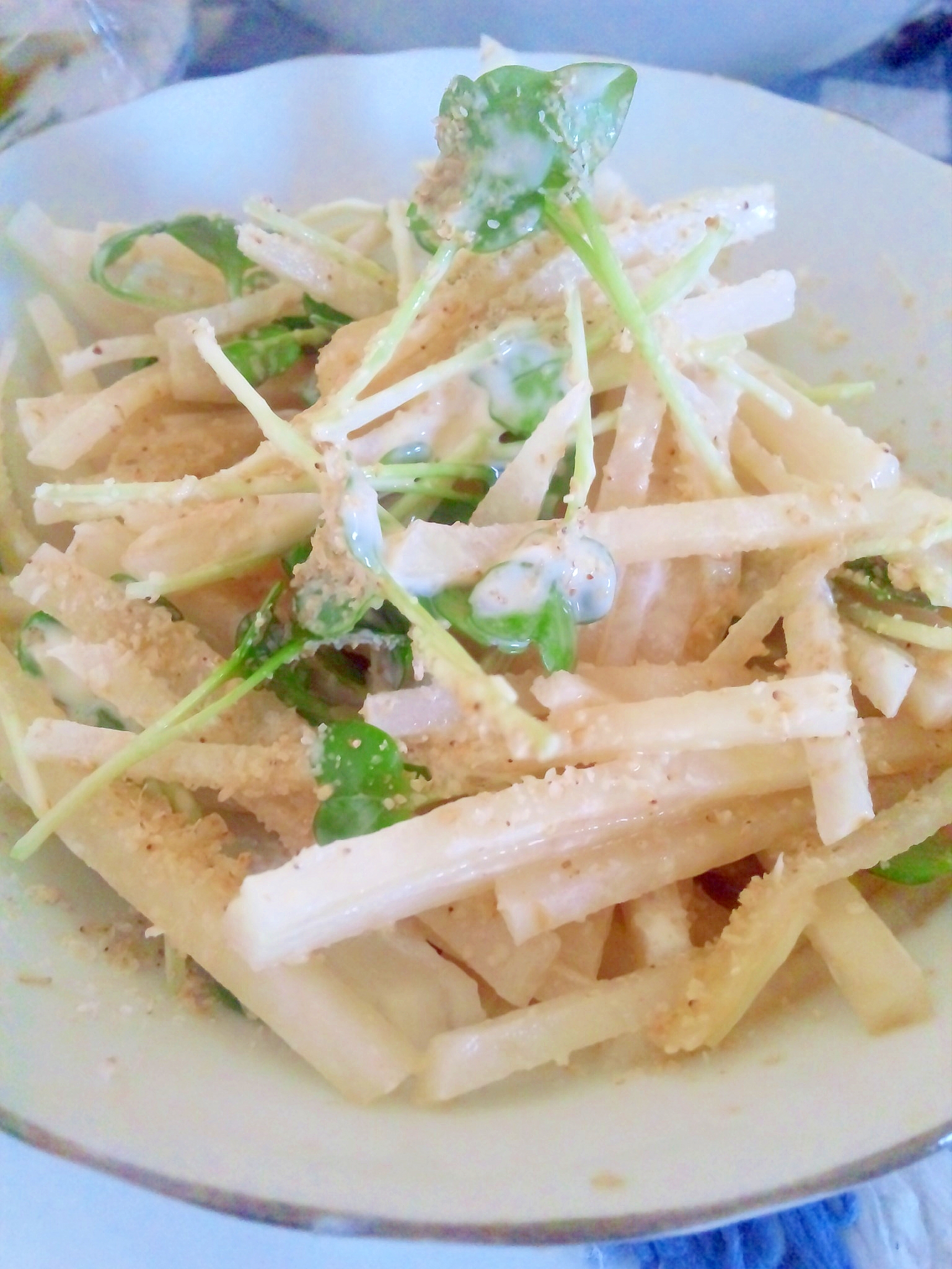 かいわれと大根のめんつゆマヨ レシピ 作り方 By Toki 楽天レシピ