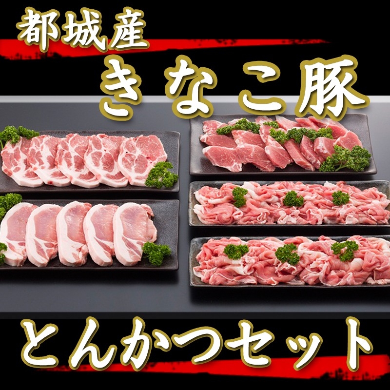 都城産「きなこ豚」とんかつセット