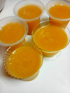 果汁100％ジュースで簡単オレンジゼリー