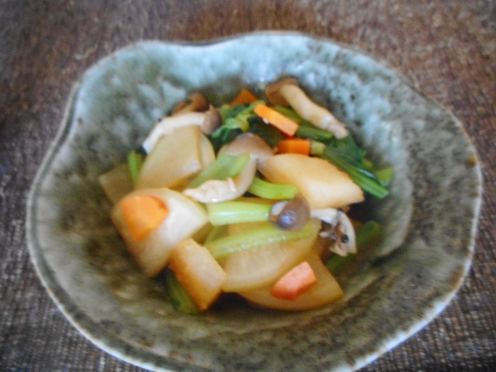 小松菜と大根のコチュジャン炒め煮