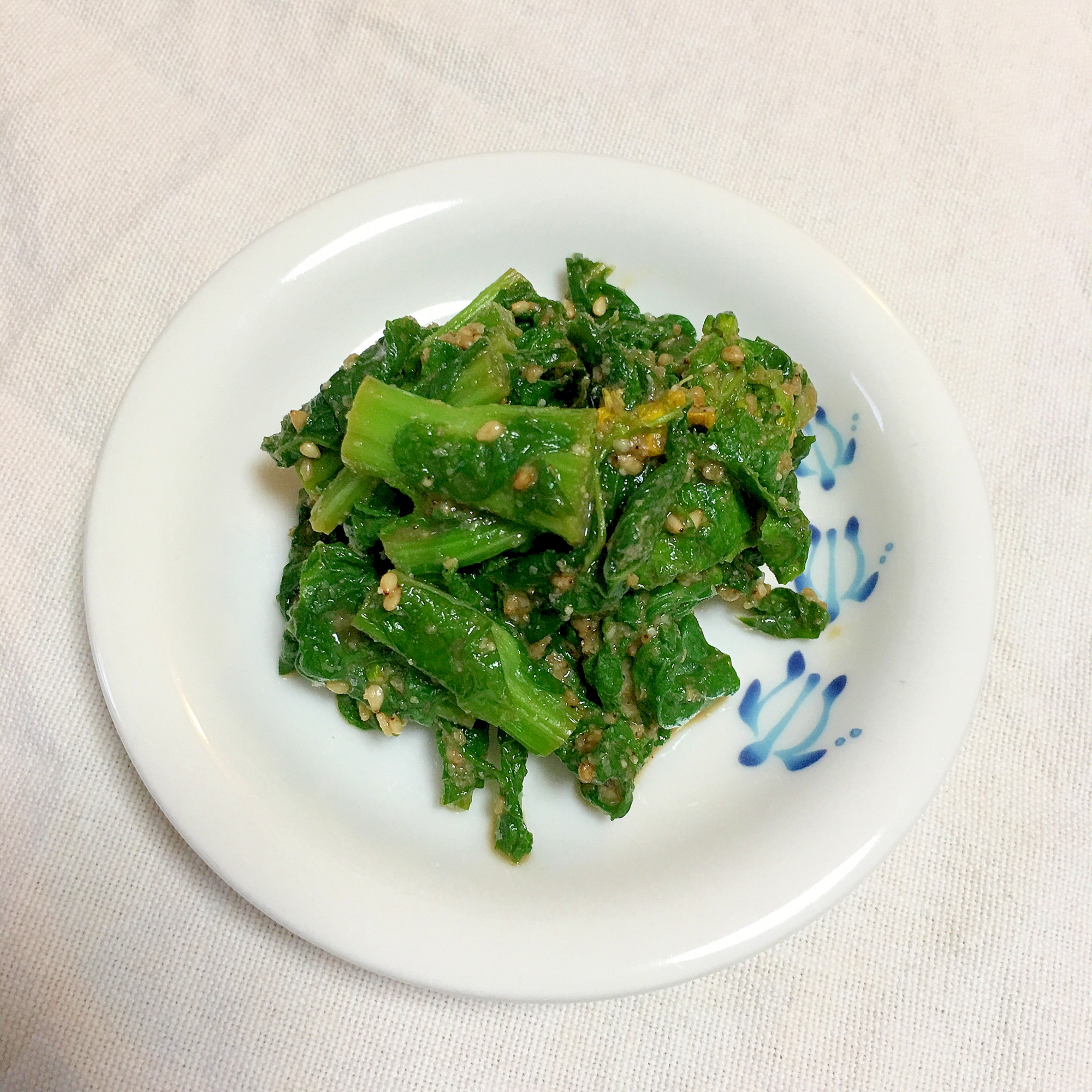 弁当おかず♪1︰1で簡単レンジで菜の花胡麻和え♡