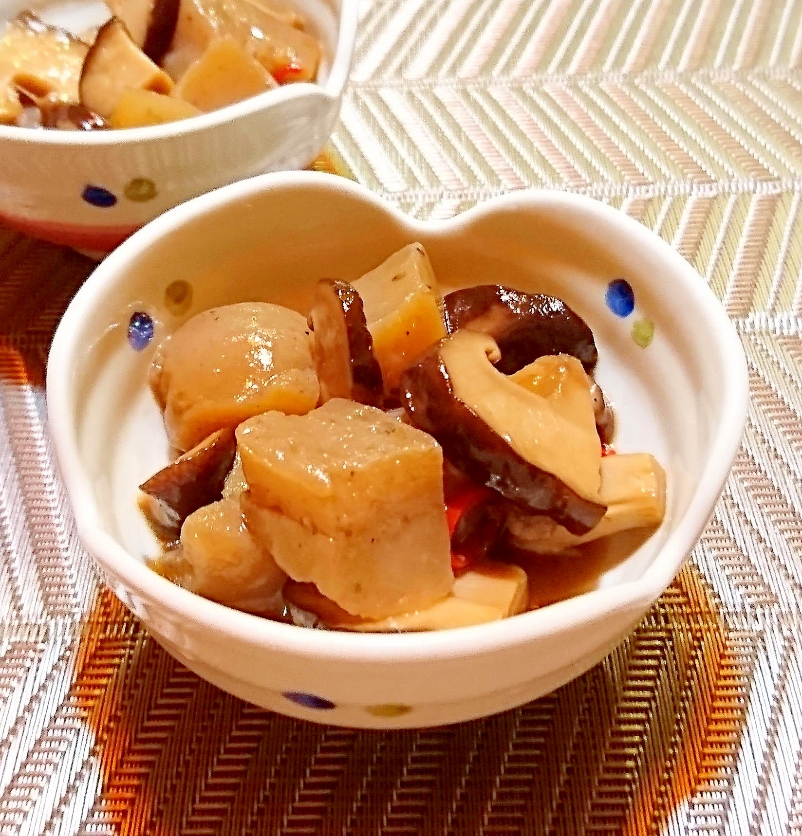 お弁当に■こんにゃくと椎茸の甘辛煮■