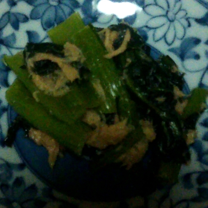 小松菜のツナ炒めのおつまみ