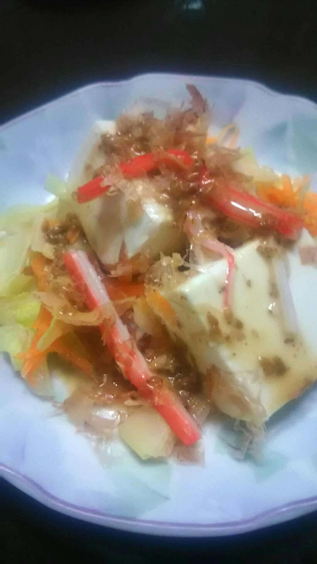 豆腐とキャベツのサラダ