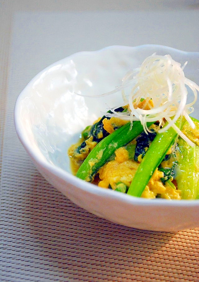 ほんのりゴマ風味❤️小松菜の卵とじ