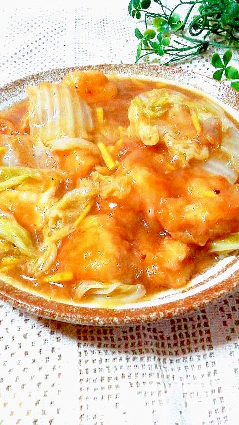 めちゃ旨☆トロりん鶏胸肉と白菜のうま煮♪生姜IN❤