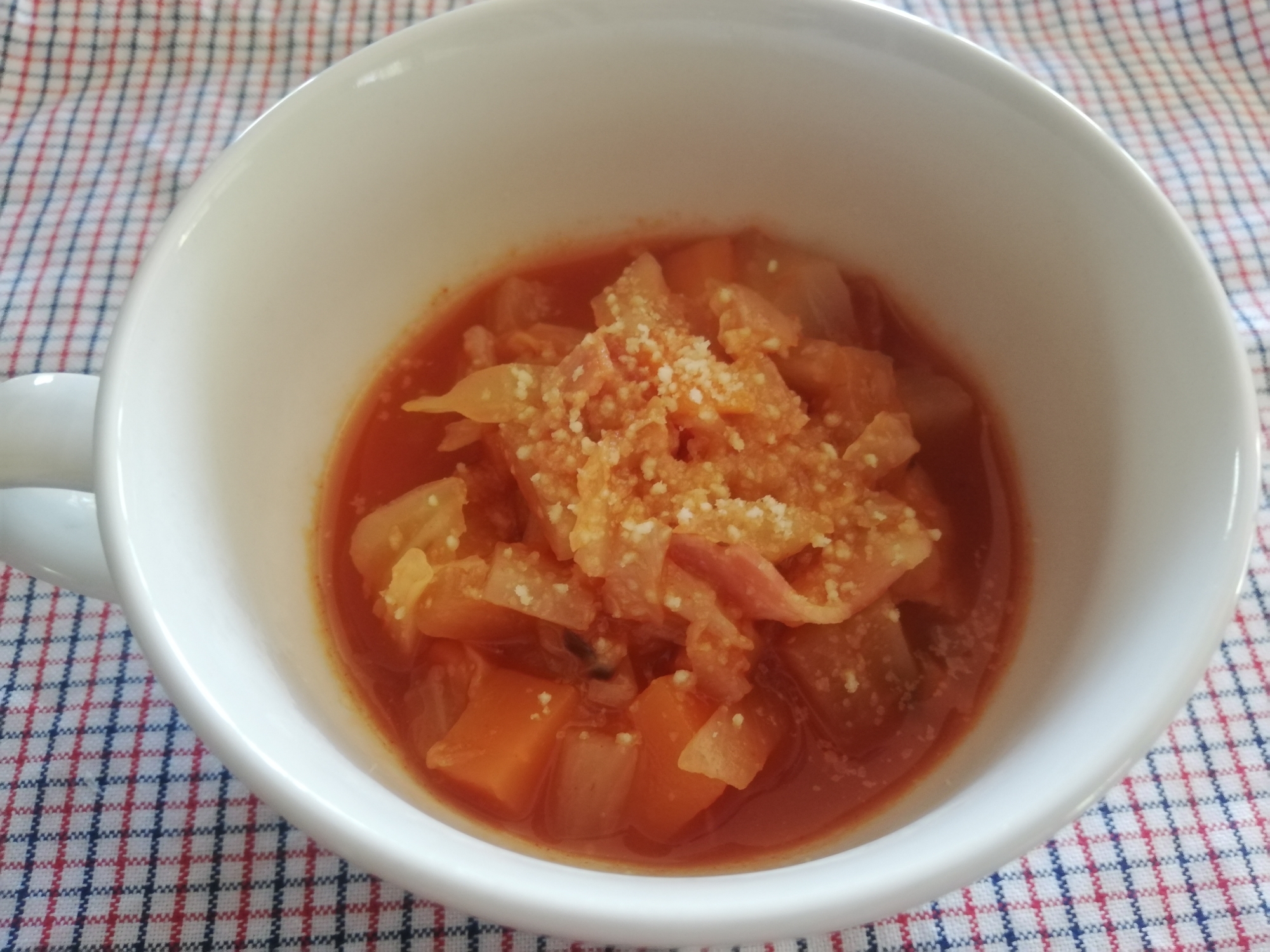 簡単♪野菜ジュースdeトマトスープ