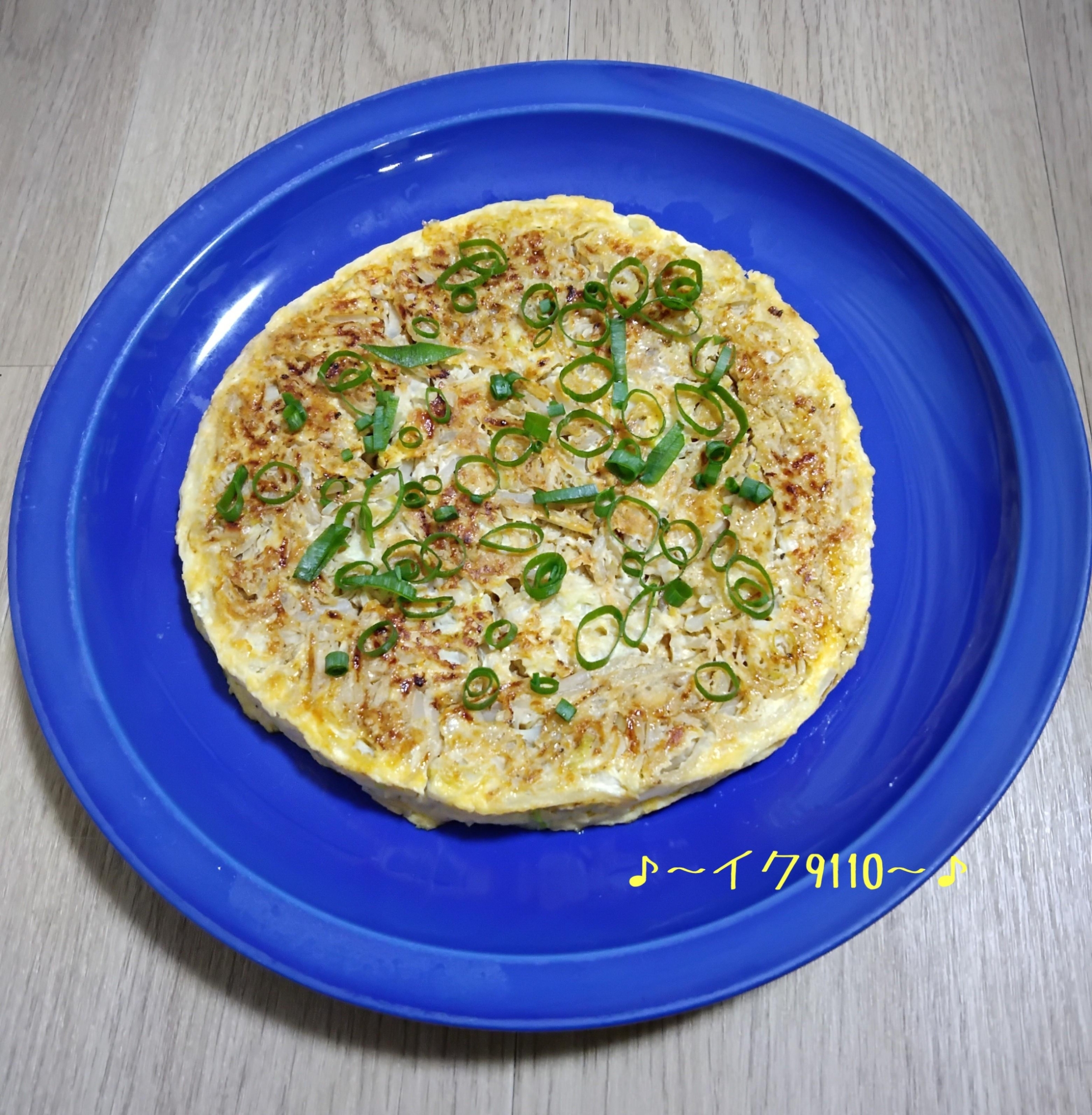 節約！もやしツナねぎの卵とじ焼