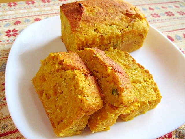 超しっとり♪かぼちゃと豆腐とおからのパウンドケーキ