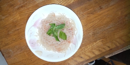 ヘルシーで旨い！煎りしらたきの☆明太バター炒め