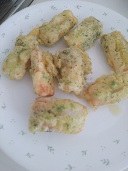 天ぷら粉で簡単５分！ちくわの磯部揚げ♡