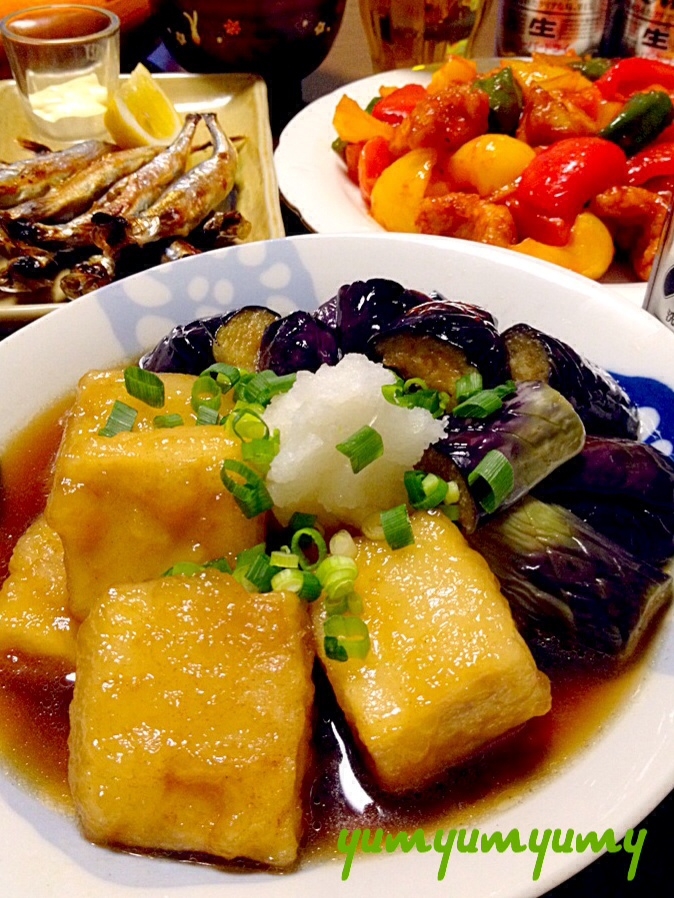 高野豆腐の揚げ煮です☆もっちりトロン~♪の新感覚!
