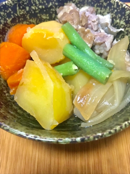 野菜がゴロッ！牛肉➕豚肉のつゆだくあっさり肉じゃが