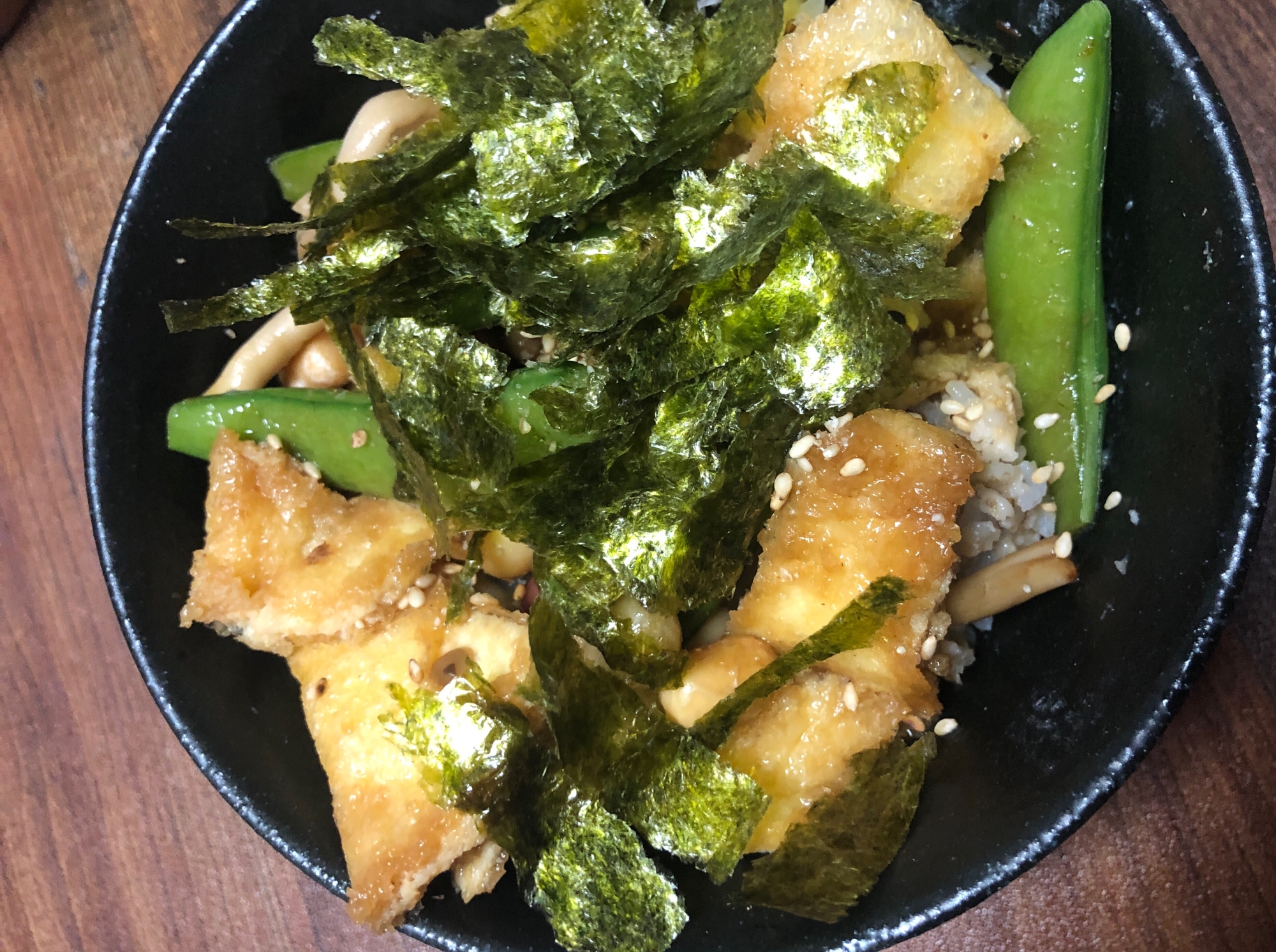 お揚げと豆たっぷりダイエット丼