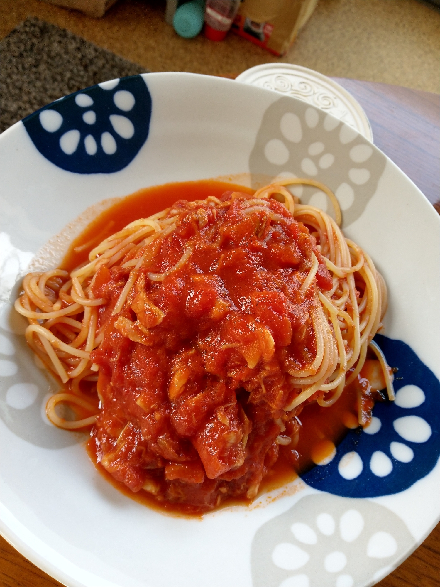 簡単トマトとツナのスパゲッティー