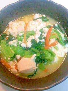 小松菜と豆腐の炒め煮
